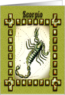 Scorpio Birthday Card, Scorpian card