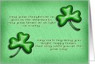 St. Patrick’s Day~Shamrocks~Irish Blessing card