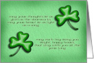 St. Patrick’s Day~Shamrocks~Irish Blessing card