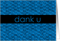 Dank U ~ Thank you dutch card