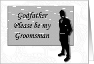 Groomsman request ~ Godfather, Man in Black Silhouette card