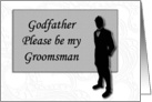 Groomsman request ~ Godfather, Man in Black Silhouette card