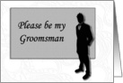 Groomsman request, Man in Black Silhouette card