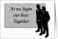 Civil Union Invitation ~ Gay ~ Male Silhouette card