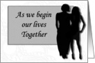 Civil Union Invitation ~ Gay/Lesbian ~ Female Silhouette card