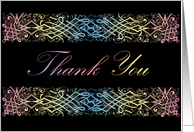 Thank You ~ Scroll-work design on Black card