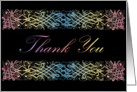 Thank You ~ Scroll-work design on Black card