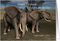 Birthday on Elephant Appreciation Day ~ Sept 22 card