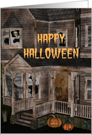 Happy Halloween Haunted House card