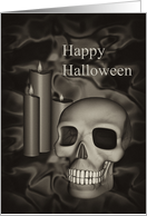 Happy Halloween Skull and Candles card