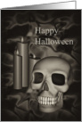 Happy Halloween Skull and Candles card