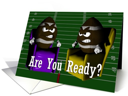 Are You Ready for a Football Party ~ Superbowl Invitation card
