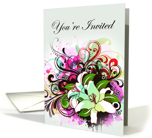General Invitation with Lilies card (717726)