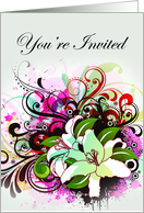 General Invitation with Lilies card