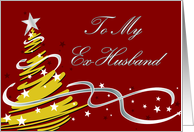Modern Elegant Christmas Tree For Ex Husband card