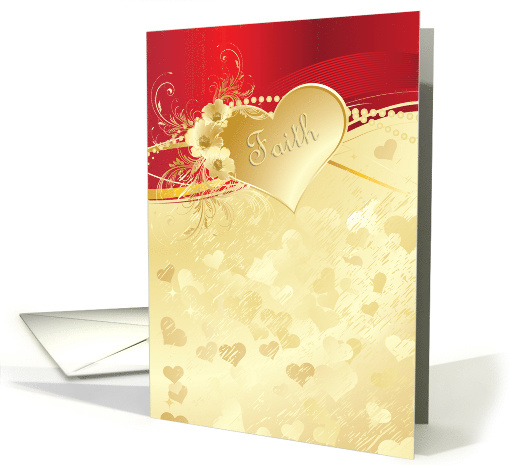 Personalized Valentine For Faith card (725501)