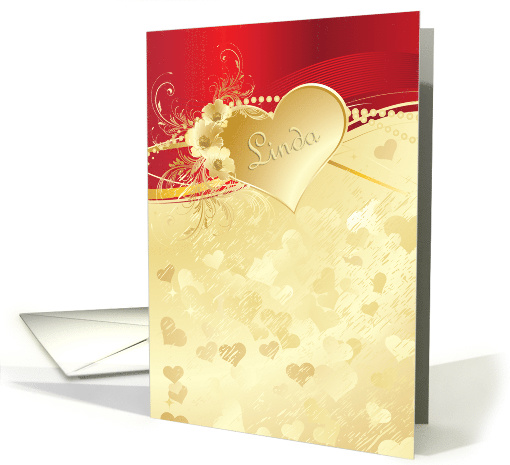 Personalized Valentine For Linda card (725512)