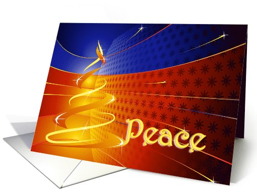 Modern Abstract Tree Design Peace card (731866)