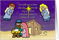 Cute Nativity Scene Christmas Card