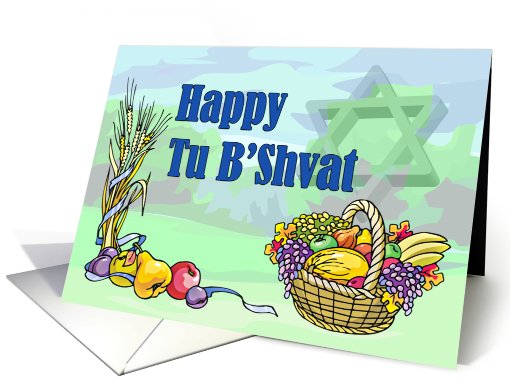Happy Tu B'Svat assorted Fruit card (742520)
