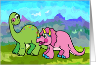 Dino Love Blank Card