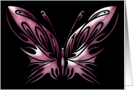 Metallic Look Butterfly in Purple Blank Note Card