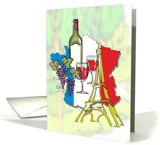 France (French Elements) Blank Note card (742864)