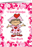 Valentine’s Day to Grandpa from Girl card