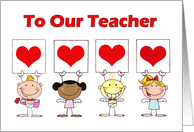 Valentine’s Day for Teacher card