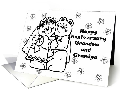 Color it Yourself Anniversary Card for Grandparents card (752659)