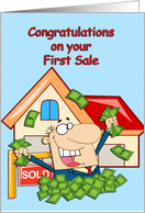 Real Estate Agent’s First Sale Congratulations card