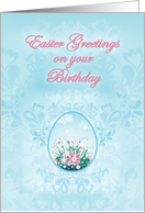 Easter Greetings on Your Birhtday card