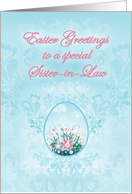 Easter Greetings to a Special Sister-in-law card