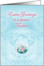 Easter Greetings to a Special Teacher card
