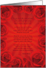 Red Rose Valentine with Robert Burns Poem card
