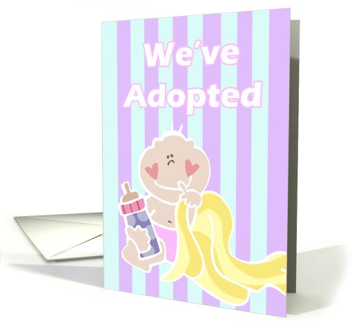 Adoption Announcement Girl card (761250)