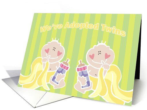 Adoption Announcement Twins card (761261)