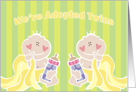 Adoption Announcement Twins card