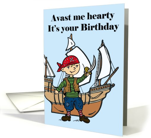 Happy Birthday Pirate for child card (762656)