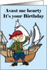 Happy Birthday Pirate for child card