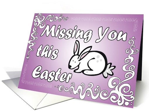 Missing You this Easter with Bunny card (765679)