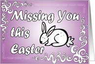 Missing You this Easter with Bunny card