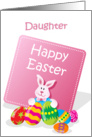 Happy Easter Daughter Bunny with Eggs card