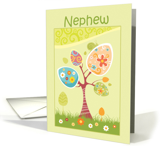 Eggs on Spring Tree Easter Greeting for Nephew card (766596)