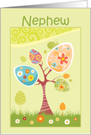 Eggs on Spring Tree Easter Greeting for Nephew card