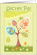 Eggs on Spring Tree Easter Greeting for Secret Pal card