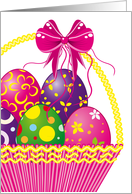 Eggs in a Basket Easter Greetings card