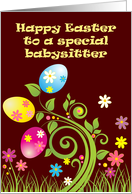 Happy Easter to a Special Babysitter card