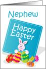 Happy Easter Nephew Bunny with Eggs card