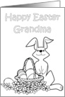 Happy Easter Grandma Coloring Card